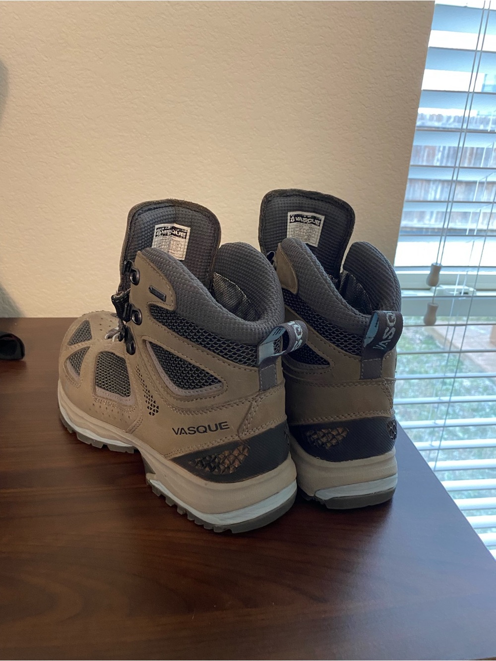 Vasque Taupe and Gray Trail Hiking Boots - Picture 3 of 5